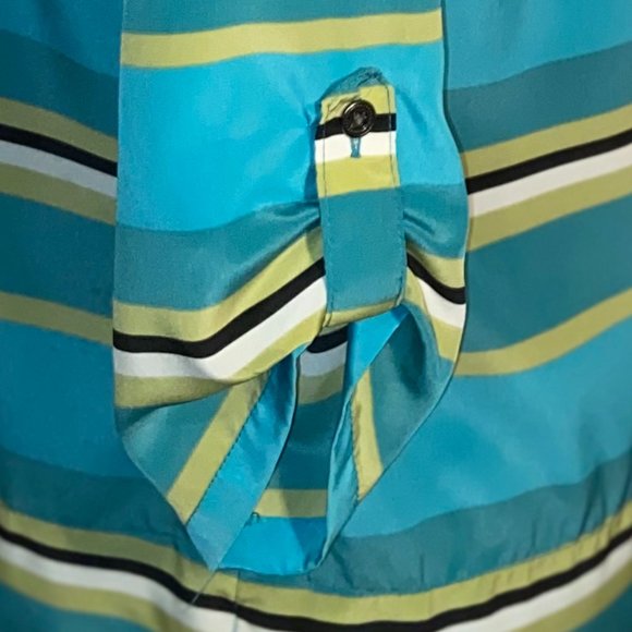 Croft & Barrow Aquatic Colors Stripe blouse - Picture 5 of 7